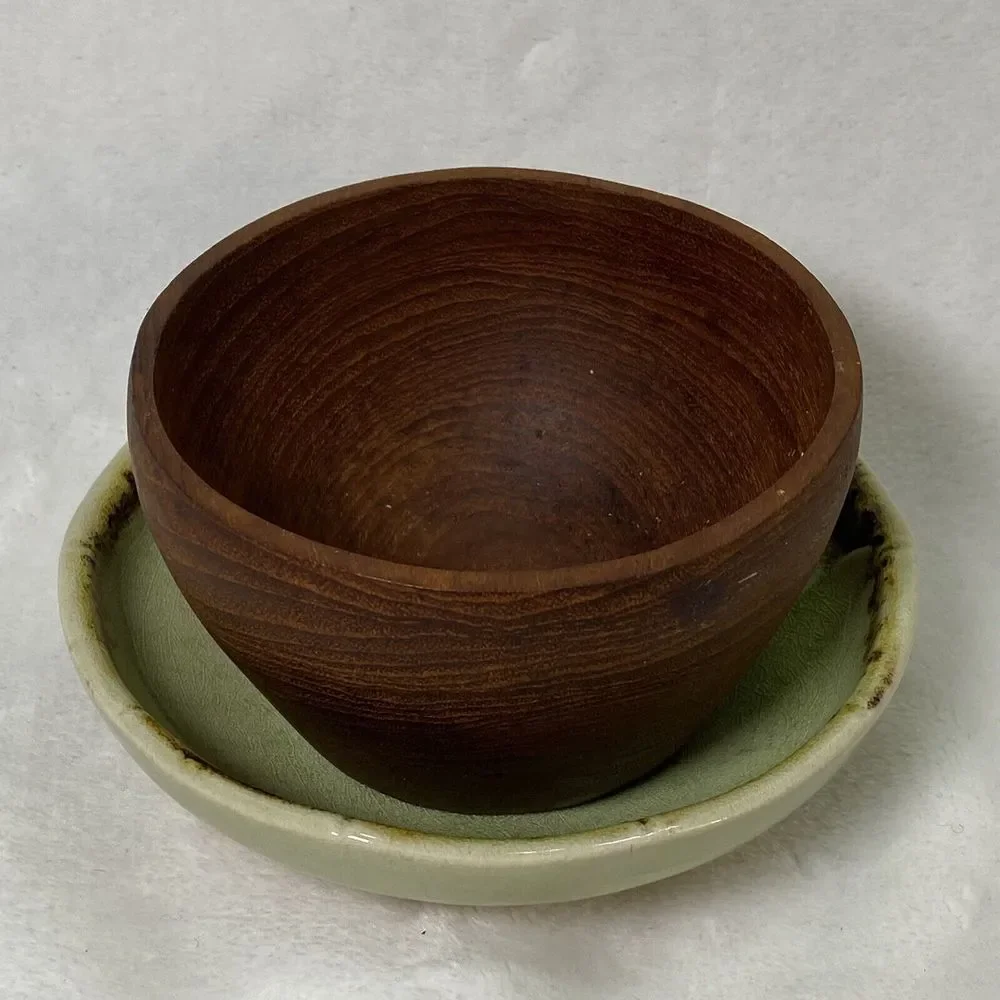 Vintage Mid Century B&B Carved Teak Wood Bowl Thailand 4
